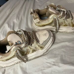 Tan/Blue Bulky Streetwear Sneakers